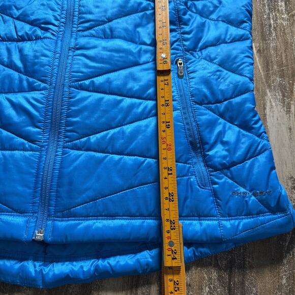 Columbia Jacket Vest Women Medium Omni‑Heat Full Zip Insulated Blue Outdoor Hike - Picture 5 of 9